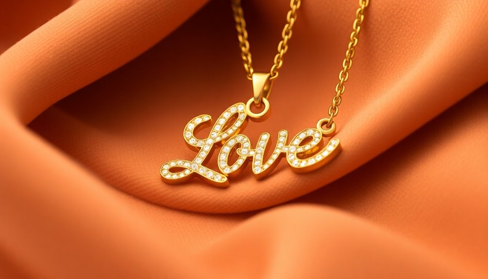 beautifully designed love necklace
