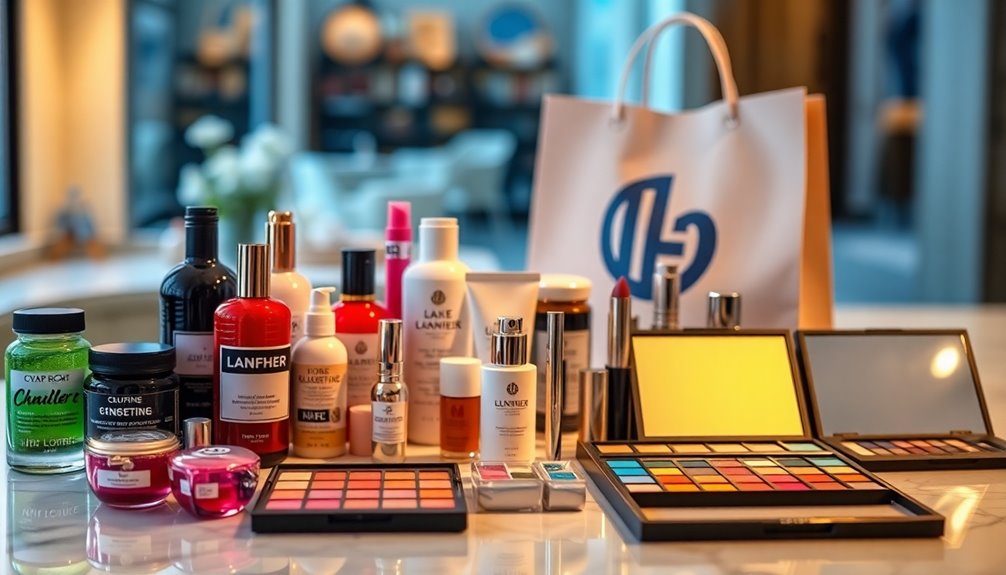 extensive beauty product range