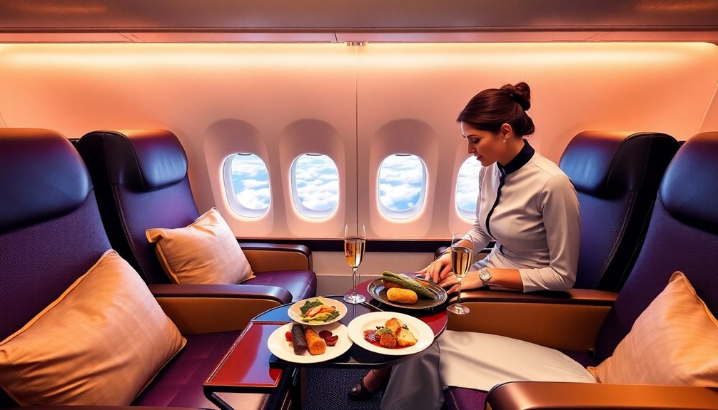 luxurious air travel experience